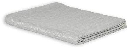 LANGDHUUS original Tagesdecke Zeitloses Fischgrät-Design | 150x220 cm | sterlinggrau | 100% Bio Baumwolle | Sommerdecke | Sofadecke | Baumwolldecke | Bettüberwurf