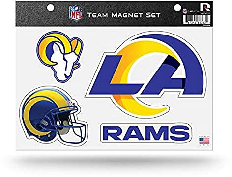 Rico Industries NFL Los Angeles Rams Die Cut Team Magnet Set Sheet Blue, 8.5 x 11-'
