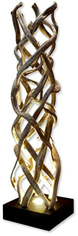 Kinaree Treibholz Stehlampe LANAI - 120cm Stehleuchte aus Schwemmholz/Lianen Holz mit LED-Spot, geeignet für Wohnzimmer, Flur, Schlafzimmer oder Wintergarten [EEK A+]