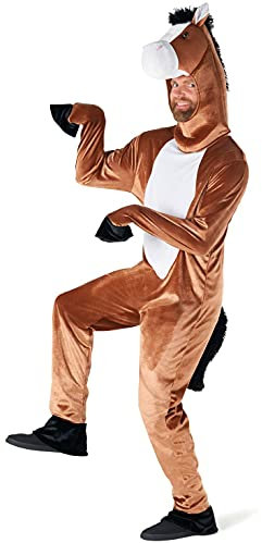 Morph Disfraz Caballo Adulto, Disfraces Animales, Traje de Potro, Disfraces de Caballos, Disfraz Carnaval Hombre - M
