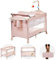 Zizito Kinderbett für Neugeborene Babybett Reisebett Baby Stubenwagen mit Rollen Reisebett Baby Wickeltisch Kinderreisebett Babybett mit Wickelkommode (Beige)