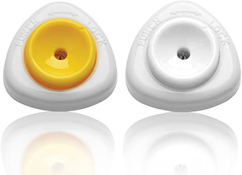 2pcs Eierstecher Eierpiekser, Halbautomatische Küche Dining Bar Kochen Werkzeuge Eierwerkzeuge, Eierschneider Spülmaschinenfest Eierstecher Eierpiekser Aus ABS Edelstahl Weiss+gelb