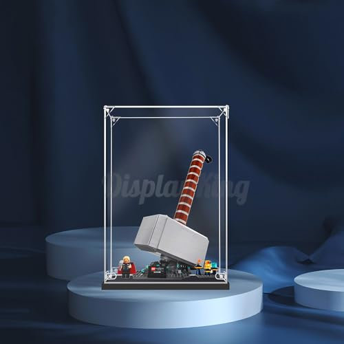 Acrylic Display case for Lego Thor's Hammer 76209 (Lego Set is not Included) (No Background)