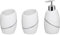kela Badset Talus, 3-teilig, Polyresin, weiß, 2x Becher, 1x Seifenspender 300 ml, 390231