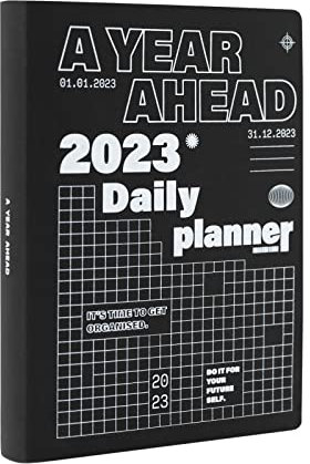 Kokonote Terminkalender 2023 - A Year Ahead Terminkalender A5 Format - Kalender 2023 - Tagesplaner - Terminplaner - Daily Planner - Personal Organizer auf Englisch - FSC-zertifiziert