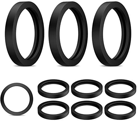 SAVITA 10pcs Joint Bidon Essence 3,8cm de Diamètre Extérieur Bague d'Étanchéité de Réservoir d'Essence Joint en Caoutchouc Rond Rondelle Caoutchouc Étanchéité pour Plupart des Bidons d'Essence (Noir)