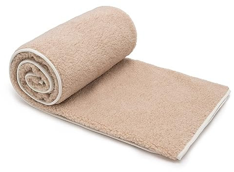 Merino Wolldecke Schurwolle 160x200 cm - Kuscheldecke aus 100% Merino Schafwolle - Groß und Flauschige Decke Wolle - Gewicht 500g/m2 - Atmungsaktives Material