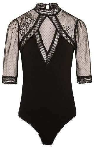 Morgan Body manga 3/4 con encaje Negro M