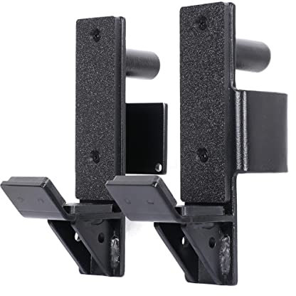 SYL Fitness J-Haken für 5,1 x 5,1 cm Kniebeugen-/Power-Rack (2,5 cm Loch), robuster J-Cups Langhantelhalter mit UHMV-Pads