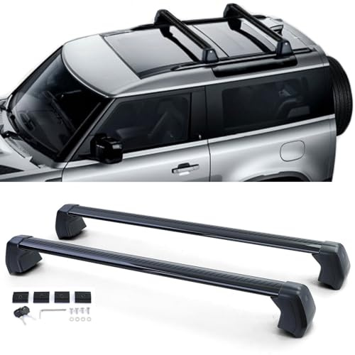 Dachträger Streben Aluminium Schwarz für Land Rover Defender 90 L663 ab 19