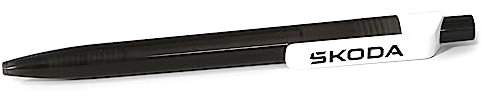 Skoda AVF01-004 Kugelschreiber Kuli Stift, schwarz transparent