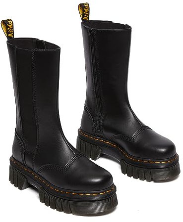 Dr. Martens 10 Eye Boot Stivali, Donna, Black Nappa Lux, 37 EU