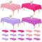 PLULON 15Pcs Tablecloth Plastic Pink Purple Table Cover 54 x 108 Inch Rectangle Table Cloth for Picnic Birthday Baby Shower Wedding Party Home Kitchen Dining Table Decorations