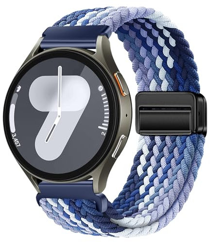 XMUXI 20mm Watch Straps Compatible with Samsung Galaxy Watch 7/6/5/4/FE/6 Classic/5 Pro/4 Classic/Huawe GT2/GT3 42mm Sport Strap Quick Release Vivoactive 6 Strap Nylon for Women Men Blue