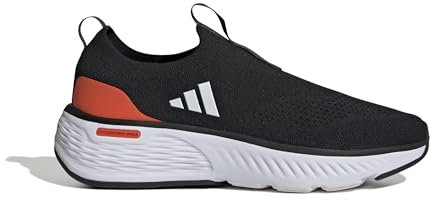 adidas Cloudfoam GO Sock Shoes, Zapatos Hombre, Core Black/Cloud White/Solar Red, 44 EU