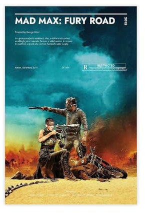 EYEZER Mad Max Fury Road Poster Leinwand Poster Wandkunst Dekor Druck Bild Gemälde für Wohnzimmer Schlafzimmer Dekoration ungerahmt 30 x 45 cm