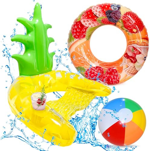 Lubibi Aufblasbares Schwimmbett Liege,Luftmatratze Pool,Wasserhängematte,Pool Aufblasbar Wasser Hängematte,Aufblasbarer Schwimmreifen,Wasserball,Kinder Erwachsene,aufblasbares Poolzubehör,für Strand