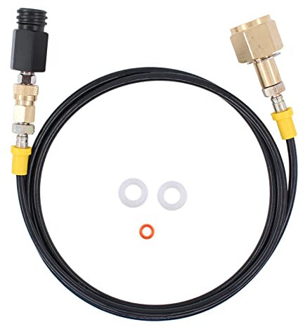 Doo Engy CO2 Tank Adapter Tankadapter Hochdruckschlauch Soda Schlauch Zylinder Nachfülladapterschlauch für Sodastream W21.8-14 DIN477 CO2-Tanks und die meisten Soda Maschine