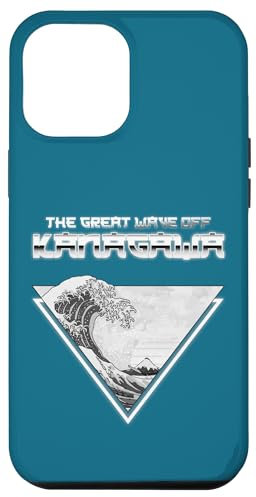 Hülle für iPhone 15 Pro Max Great Wave Off Kanagawa Dreieck-Blaufilter im Vaporwave-Stil
