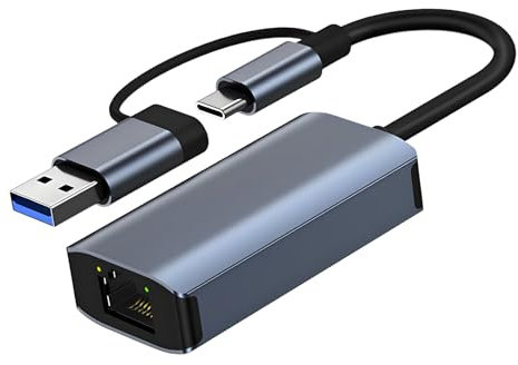 Oblinple Adaptateur USB 3.0 Ethernet, USB C vers RJ45 Gigabit LAN 1000 Mbps, Internet vers Type C 10 100 1000Mbps, Adapter RJ45 pour Windows XP MacBook Linux Vista Chromebook Switch, etc