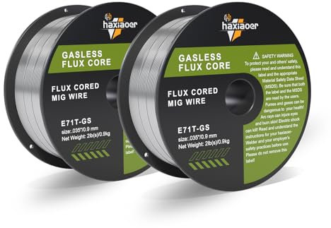 haxiaoer Filo Animato per Saldatura MIG Senza Gas Flux 0,9mm 2kg per Saldatrice No Gas, Cavo Universale per Saldatura MIG MAG, E71T-GS, D100