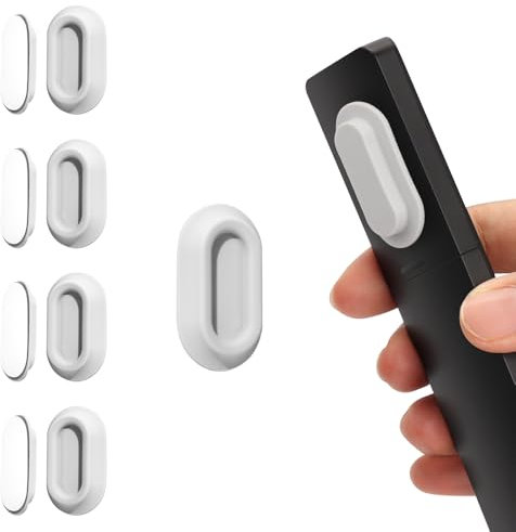 WALLFID Supporto da Parete per Telecomandi Magnetico in Silicone, 4 Pacco - Organizer da Parete compatibile con Telecomandi Curvi (Grigio 4 Pack)