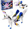 Pipihome 2 Stück Einhorn Roboter Auto Spielzeug, Transformator Unicorn Cars Spielzeug, Kollision Deformation Kombinierter Roboter, Spielzeugs für 3-8 Jahre Mädchen Junge Kinder Geschenk