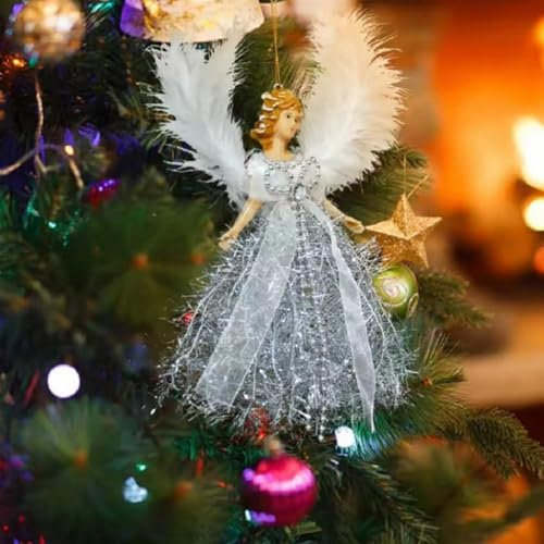 Weihnachtsengel Puppen-Ornamente, Weihnachtsbaumschmuck, niedlicher Weihnachtsengel zum Aufhängen, Weihnachtsengel Dekorationen, Plüsch-Engel-Anhänger, Ornament für Weihnachtsbaum-Dekoration