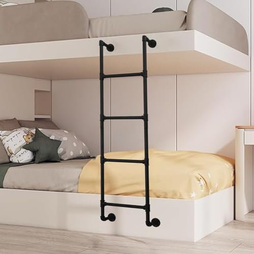 An der Wand montierte Leiter, Metall-Eisen-Dachbodenleiter, Industrie-Eisenrohr-Etagenbettleiter, Natliedop, an der Wand montierte Dachbodentreppe, Not-Feuerleiter für sicheres Klettern – Tr