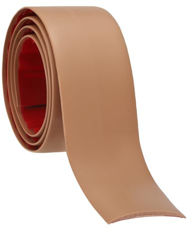 PATIKIL 50mmx1m Übergangsprofil Selbstklebend Fußbodenleisten, Braun Weichsockelleiste Selbstklebend Übergangsleiste Böden, Kantenschutz Abdeckleisten für Fußböden Fliesen Laminat Decke