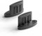 BINOTE 4Pack Sliding Barn Door Bottom Floor Guide, Double-Sided Roller Design, Aluminum Alloy with Smooth Roller, Sliding Door Guides Floor Mount, Black