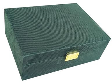 Anspruchsvolle Schmucktruhe, platzsparende Aufbewahrungsbox, mehrstufiger Plüsch-Schmuckbehälter für Damen und Mädchen