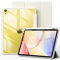 KVTVOU Coque pour iPad 11ème Génération 2025(A16), iPad 10ème Génération 10.9 Pouces 2022, Dos Haut Transparent, Ultra-Mince Résistant aux Chutes, avec Porte-Crayon, Veille/Réveil Auto, Blanc
