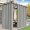 M METERXITY Outdoor Curtains for Patio Waterproof, 150W x 96L Inch Heavy Gazebo Curtains for Outdoor Patio, Porch, Sunlight [Grey, Grommet Top]