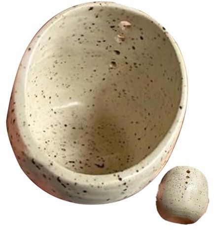 Herb Stripper Bowl, 4 Holes, Herb Scraper Bowl Made of Porcelain, Stripping Tools, Pottery Herb Stripper, Multi-Purpose Kitchen Tool, Handmade Ceramic Herb Stripping Cup