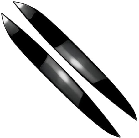 ZDPVK Autoscheinwerfer-Augenbraue Autoscheinwerfer-Augenbrauen-Augenlidabdeckung, Dekorationsverkleidung, for VW, for Golf 4 MK4 1997 1998 1999 2000 2001 2002 2003 2004 2005(Bright Black)