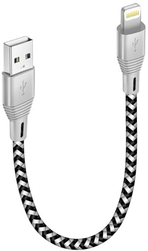 iSOUL Lightning iPhone Charger Cable, 1ft / 30CM Braided USB Cord for iPhone 13/12/11/Pro/XS/Max/XR/X/10/8/7/6s Plus, iPad Air/Pro/Mini, iPod [Ultra Fast Sync & Charging]
