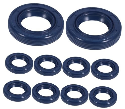 Hemobllo 10Pcs Chainsaw Crankshaft Bearing Oil Seal Kit Compatible with Stihl Durable High Sealing Efficiency for Chainsaw Repair and Maintenance Dark Blue