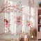 Wandsticker Mädchen Blumen Wandtattoo Rosa Feen Elfen Schmetterling, Blume Fee Wandaufkleber Buntes Pflanze Selbstklebend Wanddeko für Kinderzimmer Babyzimmer Wohnzimmer (1Set)
