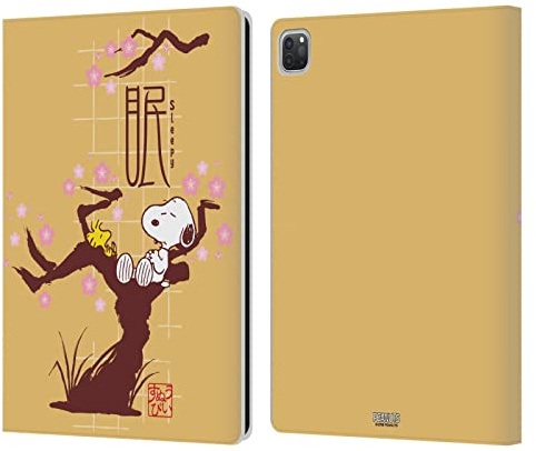 Head Case Designs Offizielle Peanuts Müde Orientalischer Snoopy Leder-Wallet-Hülle Kompatibel mit Apple iPad Pro 12.9 2020/2021/2022