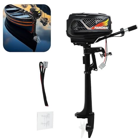 HUOMMGS 800KG Elektromotor Boot Außenbordmotor 1200W Angelboot Elektro Motor mit Stufenloser, 360° Joystick 48V Außenborder E Motor Boot Aussenborder für 2-4m Boots Elektro Bootsmotor