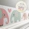 lovely label Bordüre selbstklebend ELEFANT BUNT - Wandbordüre Kinderzimmer Babyzimmer mit Elefanten - Wandtattoo Schlafzimmer Mädchen & Junge – Wanddeko Baby Kinder