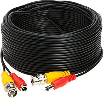 Cavo di alimentazione video BNC prefabbricato per telecamera di sicurezza, CCTV, DVR, sistema di sorveglianza, Plug & Play