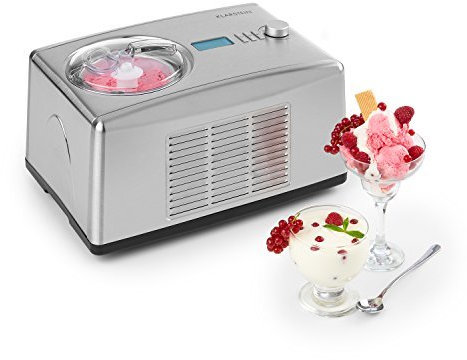 Klarstein Yo & Yummy - Sorbetière & yaourtière 2-en-1, Glace en 5 à 60 minutes, Puissance absorbée de seulement 150 watts, Transforme le lait en yaourt frais à 42 °C en 4 à 24 h