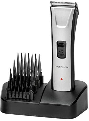 ProfiCare Tondeuse Cheveux/Barbe Fonctionne sur Batterie 5 Longueurs de Coupe avec Accessoires Grise/Noire