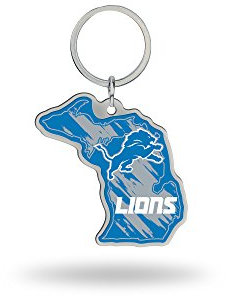 Rico Industries NFL Detroit Lions State Shape Porte-clés
