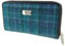 Harris Tweed Glen Appin Large Zip Purse LB2100 Staffa Sea Blue, ozeanblau, L, Klassisch