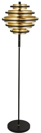 Searchlight 6359BG Hive Modern Floor Light Black Gold Twist LED Floor Lamp