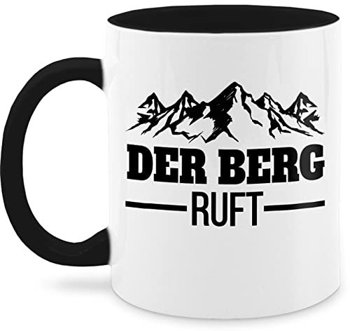 Tasse Tassen 325ml - Statement Sprüche - Der Berg ruft - schwarz - 325 ml - Schwarz - spruchtasse sarkasmus berge kaffetassen spruchtassen spruch bergen kaffeetasse kaffeetassen mit sprüchen