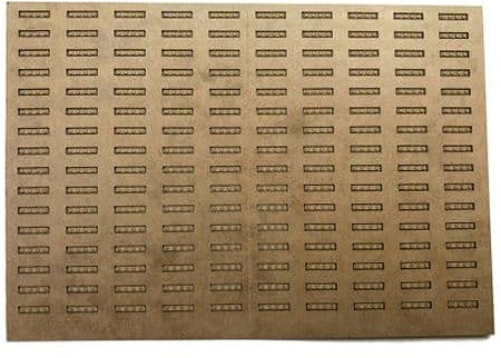 Scale Model Scenery LX388-OO Laser Engraved Cosmetic Fishplates For Detailing Rails For OO Scale Model Railway Layouts & 1:76 Diecast Dioramas